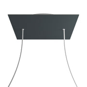 Rosone XXL Rose-One quadrato, 400 mm con 2 fori e 4 fori laterali - Antracite Bianco