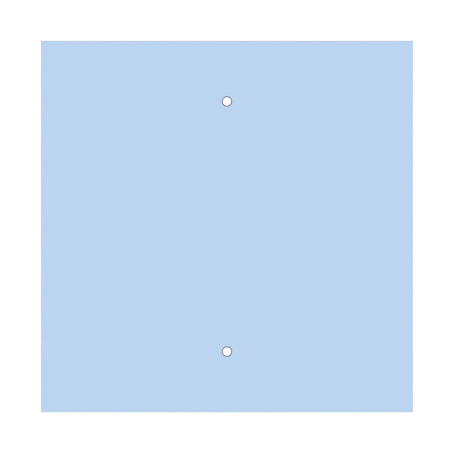 Rosone XXL Rose-One quadrato, 400 mm con 2 fori e 4 fori laterali - Blu carta da zucchero Bianco