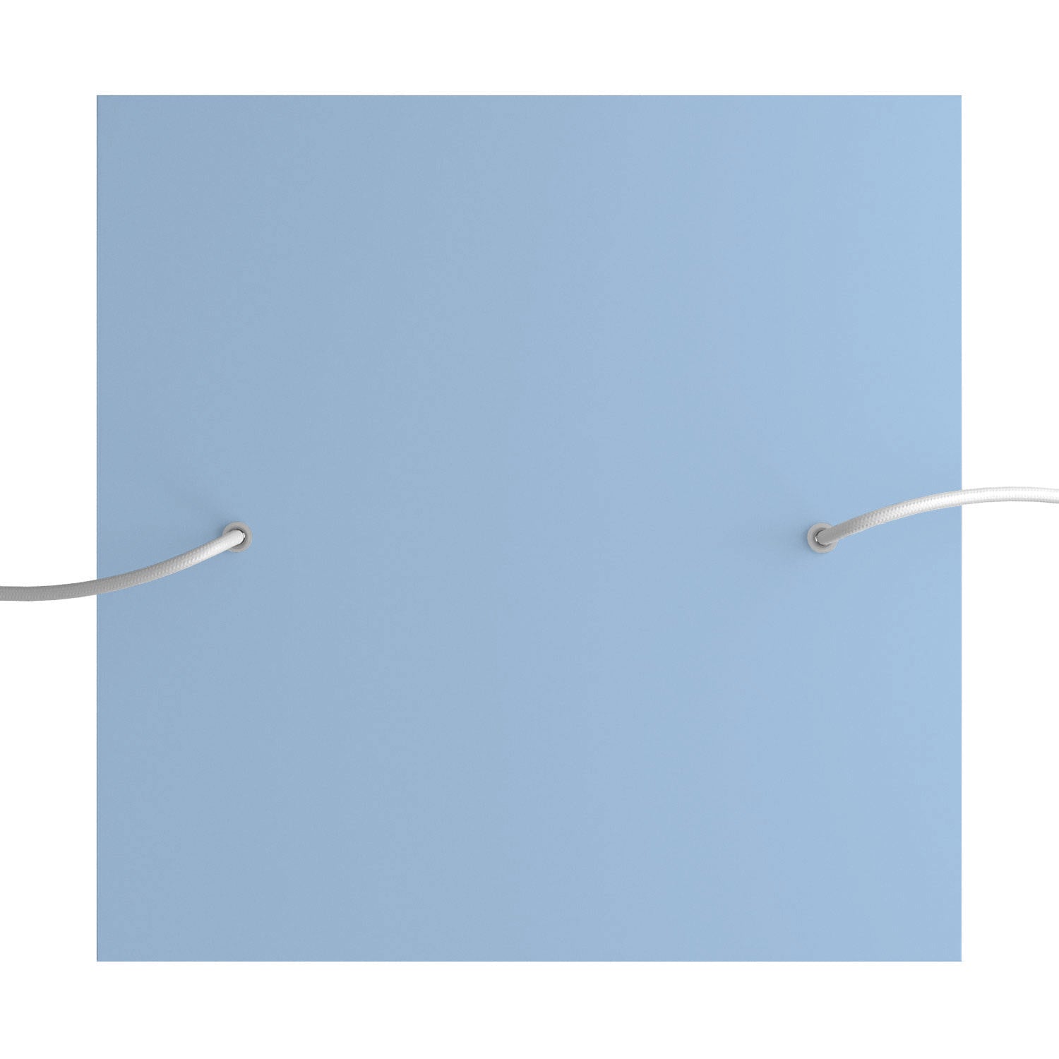 Rosone XXL Rose - One quadrato, 400 mm con 2 fori e 4 fori laterali - Blu carta da zucchero - Creative Cables