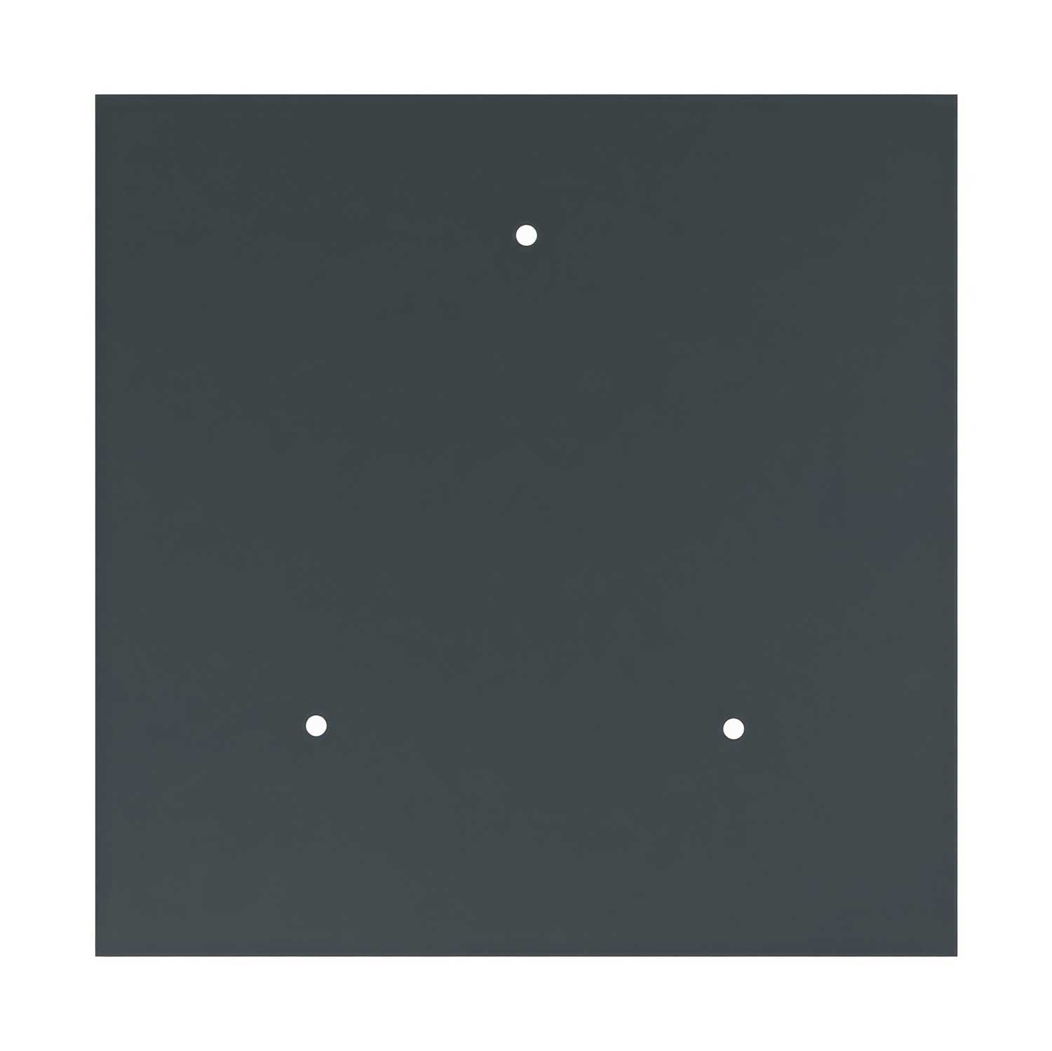 Rosone XXL Rose-One quadrato, 400 mm con 3 fori e 4 fori laterali - Antracite Bianco