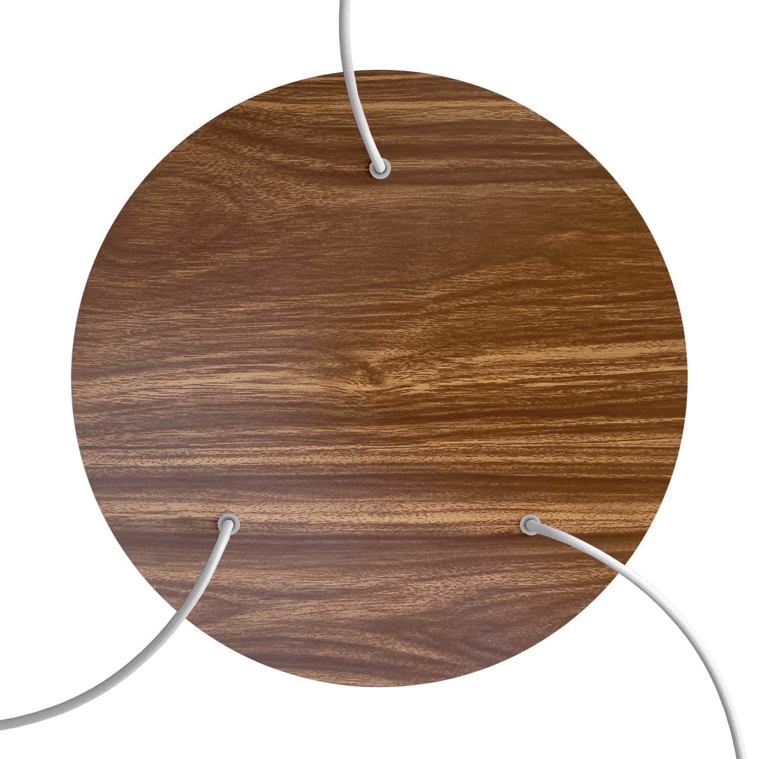 Rosone XXL Rose-One rotondo, diametro 400 mm con 3 fori e 4 fori laterali - Legno Bianco