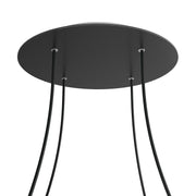 Rosone XXL Rose-One rotondo, diametro 400 mm con 4 fori e 4 fori laterali - Nero opaco Bianco