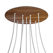 Rosone XXL Rose-One rotondo, diametro 400 mm con 9 fori a X e 4 fori laterali - Legno Bianco