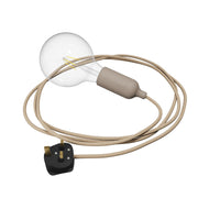 Snake Lampada in silicone con interruttore e spina UK - Desert Brown