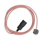 Snake Zig-Zag - Lampada plug-in con cavo in tessuto effetto Zig-Zag RZ09 e spina UK